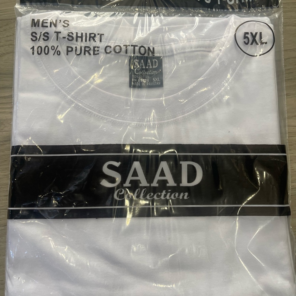 SD Collection Men's White T-Shirt Six pcs